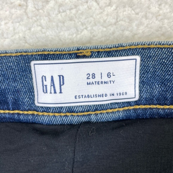 GAP Maternity Straight Leg Jeans Women's 28 Long Blue Stretch Denim - Picture 5 of 9